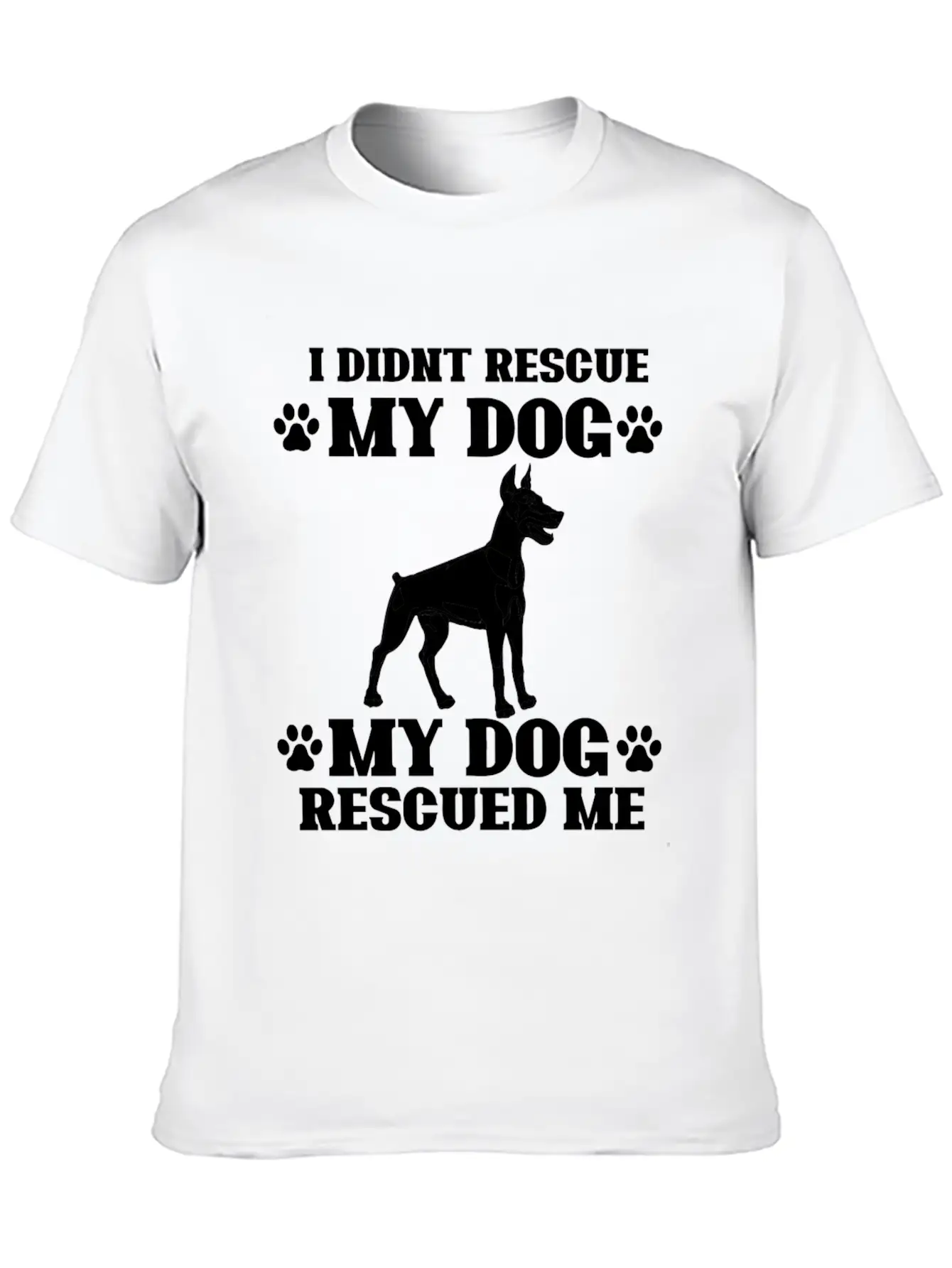Rescue Dog Classic Fit Graphic Tee For Daily Comfort – Unisex Cotton Shirt