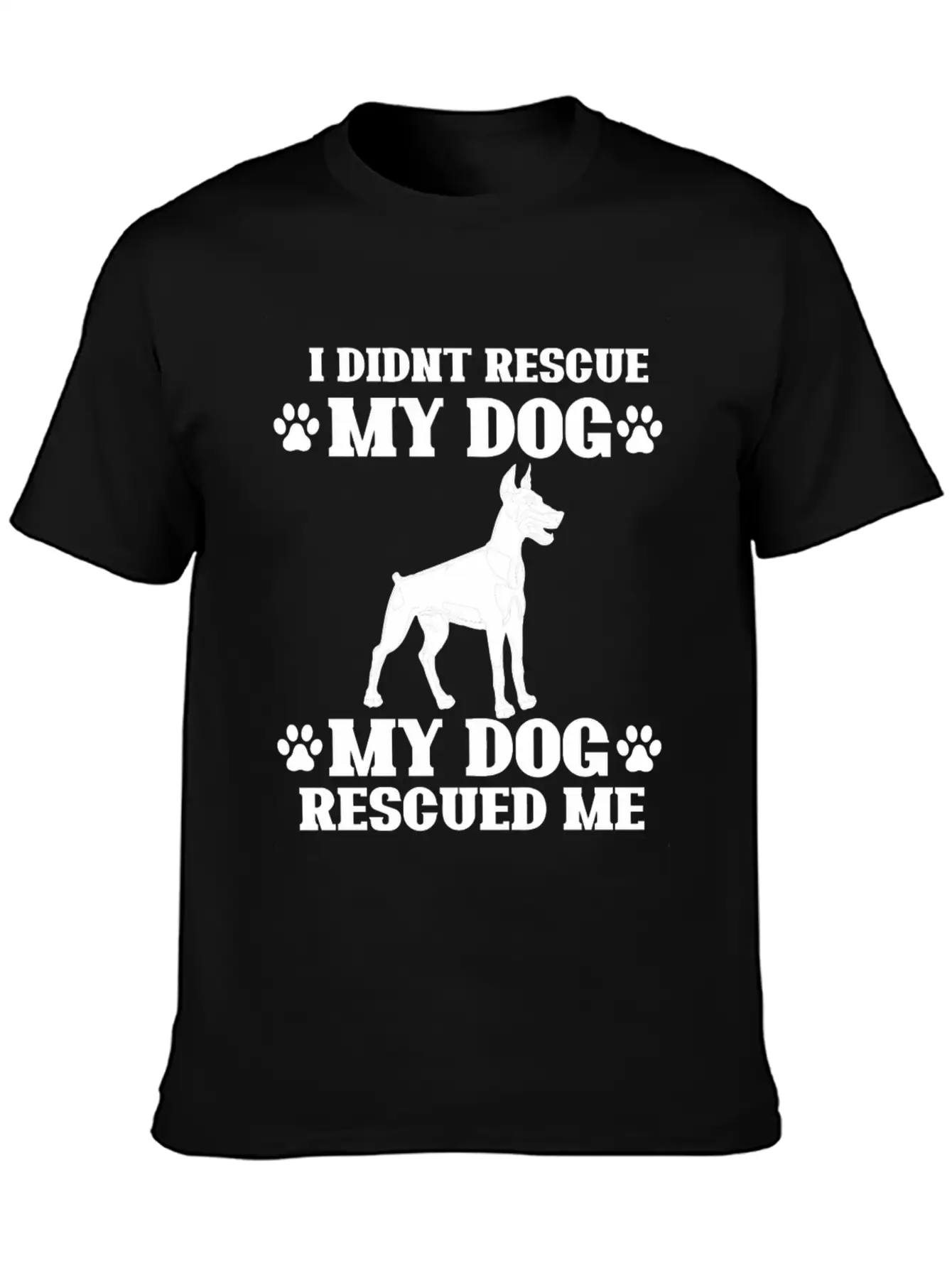 Rescue Dog Classic Fit Graphic Tee For Daily Comfort – Unisex Cotton Shirt