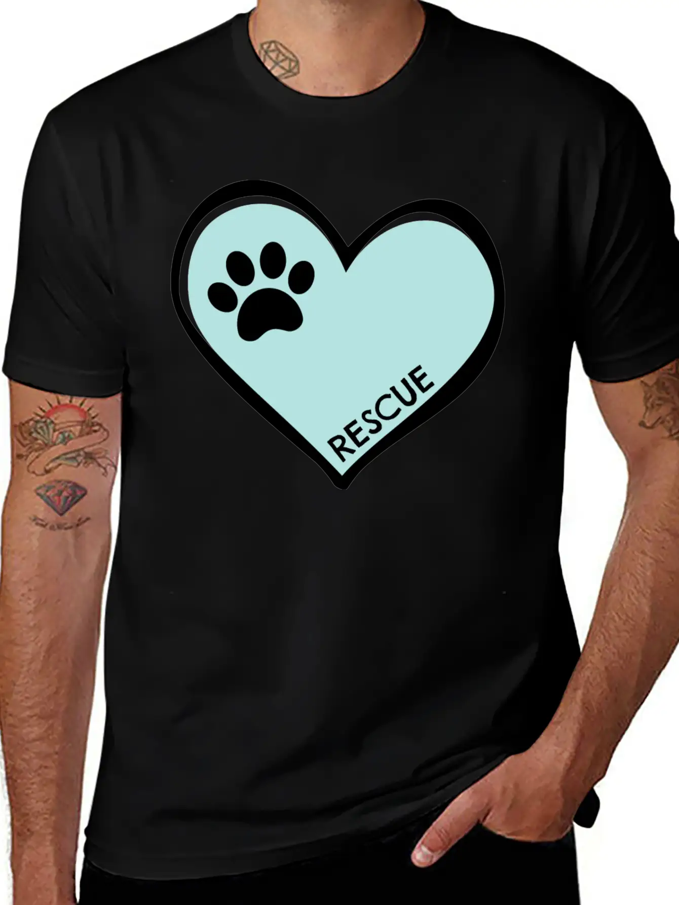 Rescue Dog Stylish Everyday T-Shirt – Unisex Basic Cotton Tee