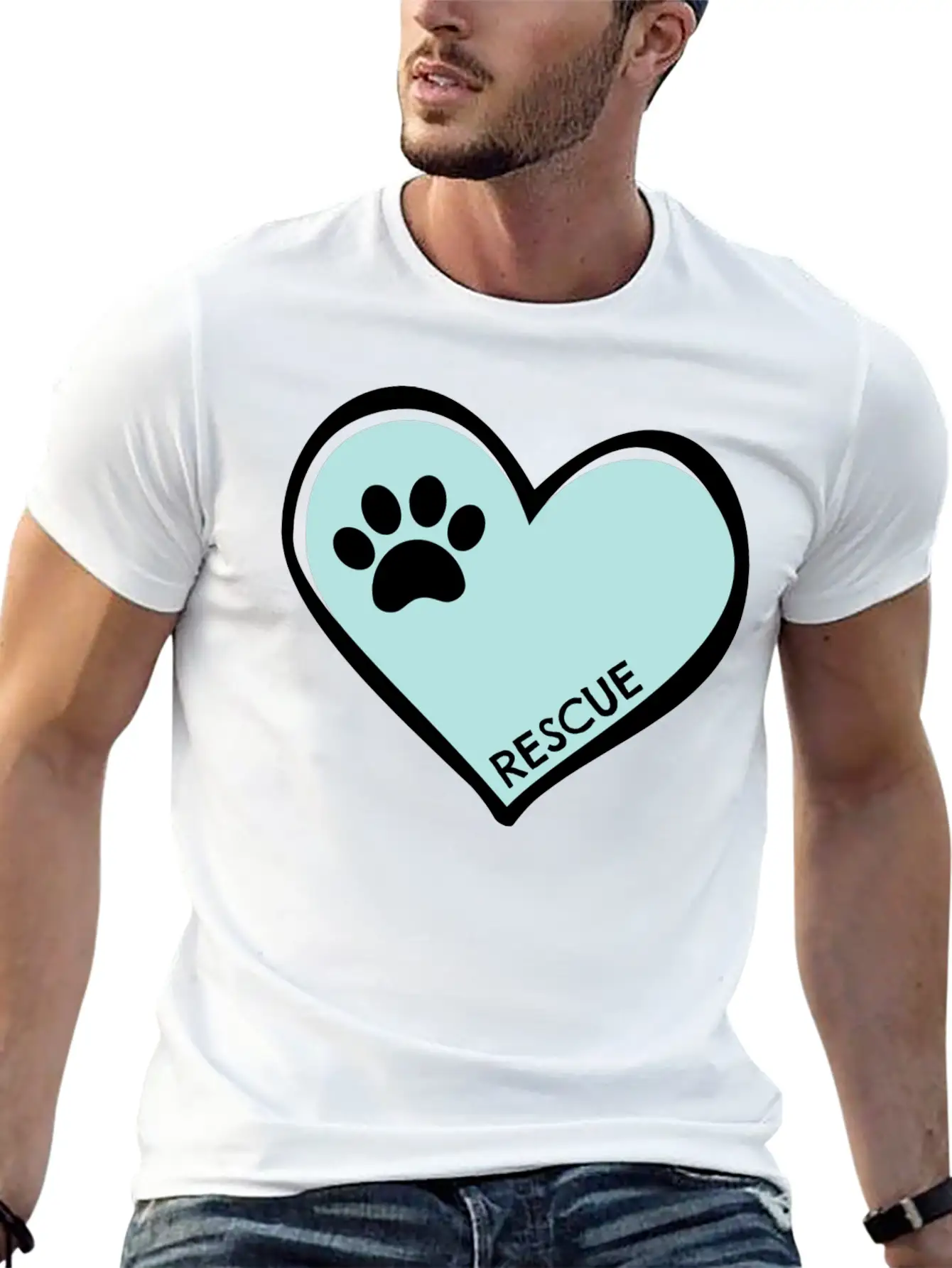 Rescue Dog Stylish Everyday T-Shirt – Unisex Basic Cotton Tee