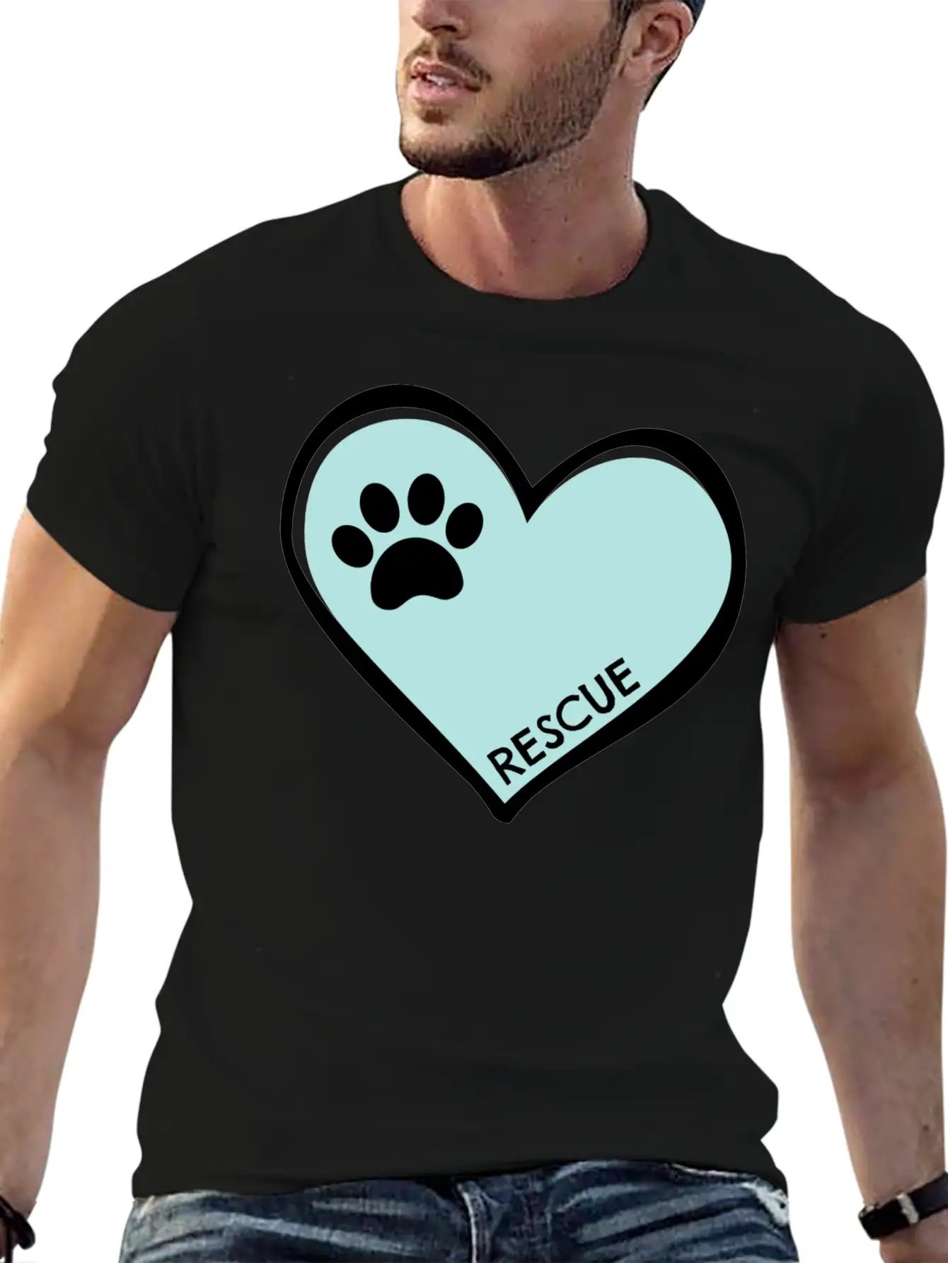 Rescue Dog Stylish Everyday T-Shirt – Unisex Basic Cotton Tee