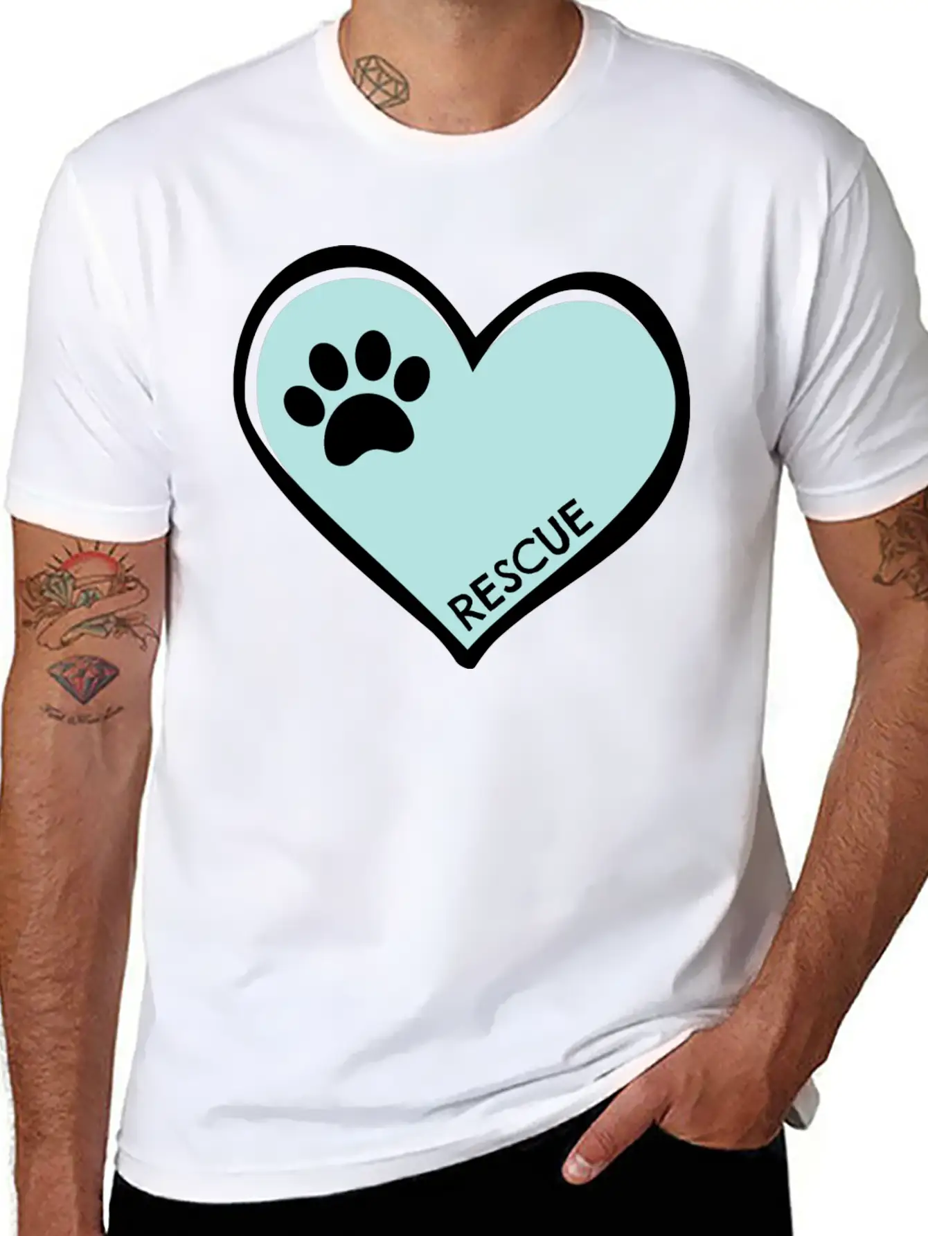 Rescue Dog Stylish Everyday T-Shirt – Unisex Basic Cotton Tee