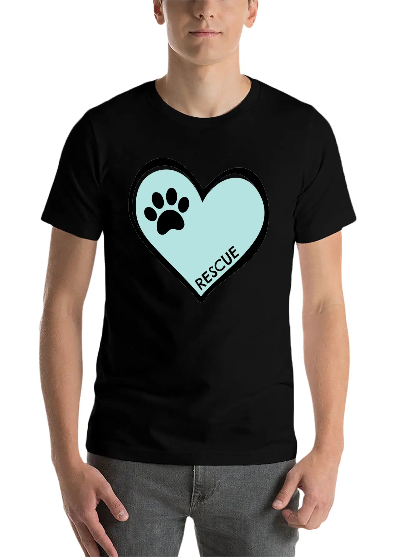 Rescue Dog Stylish Everyday T-Shirt – Unisex Basic Cotton Tee