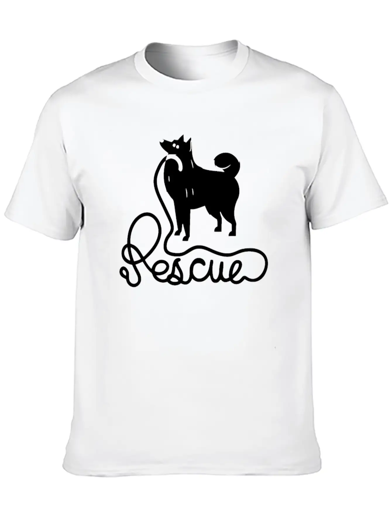 Rescue Dog Unisex Casual T-Shirt – Clean Design For Daily Comfort