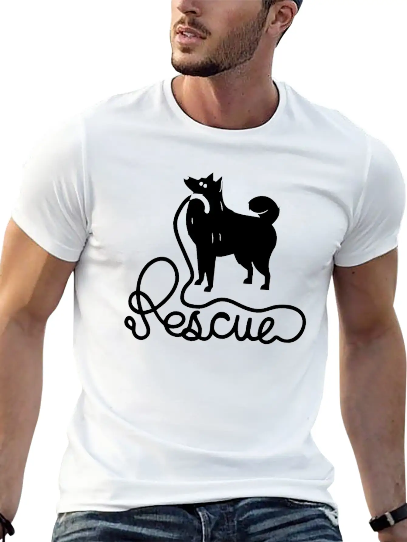Rescue Dog Unisex Casual T-Shirt – Clean Design For Daily Comfort
