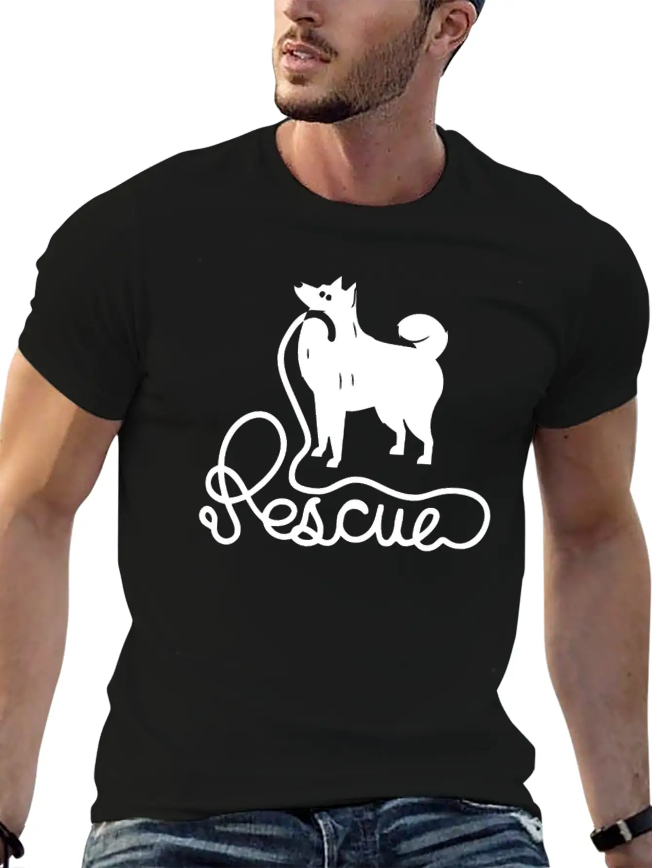 Rescue Dog Unisex Casual T-Shirt – Clean Design For Daily Comfort