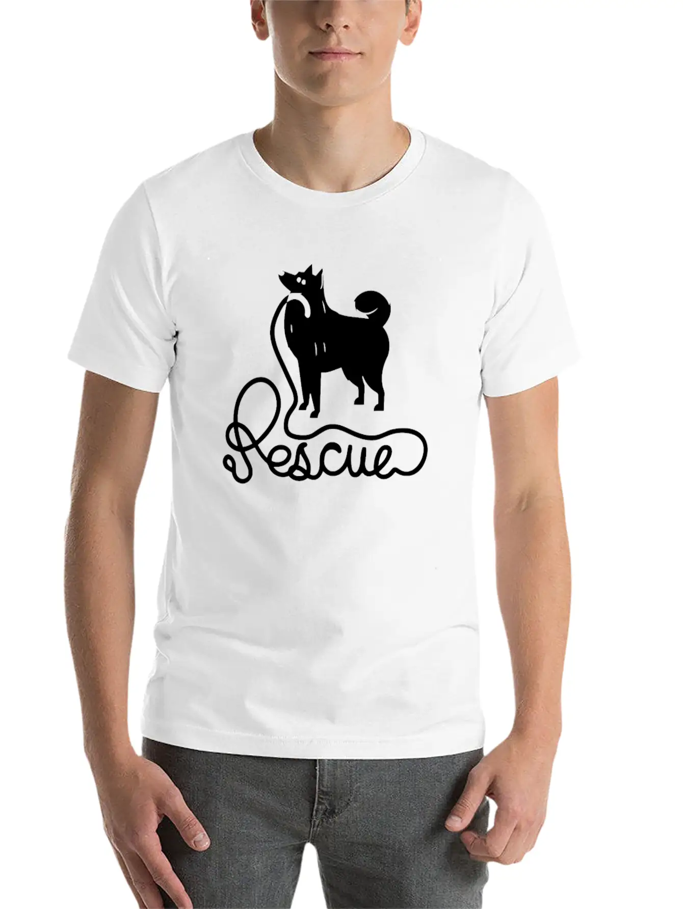 Rescue Dog Unisex Casual T-Shirt – Clean Design For Daily Comfort