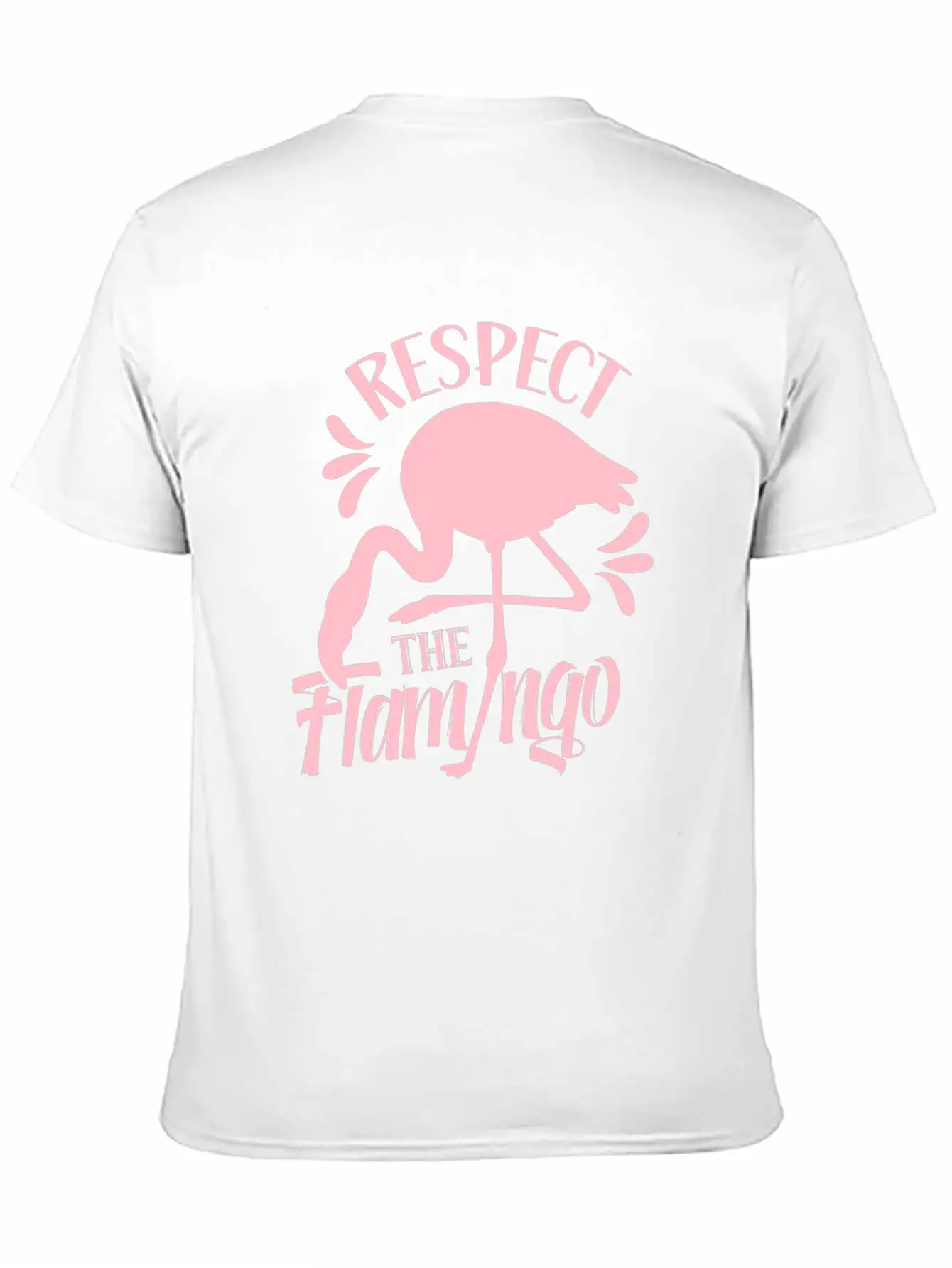 Respect The Flamingo Cute Flamingos Animal Lightweight Cotton T-Shirt – Daily Comfort Graphic Shirt