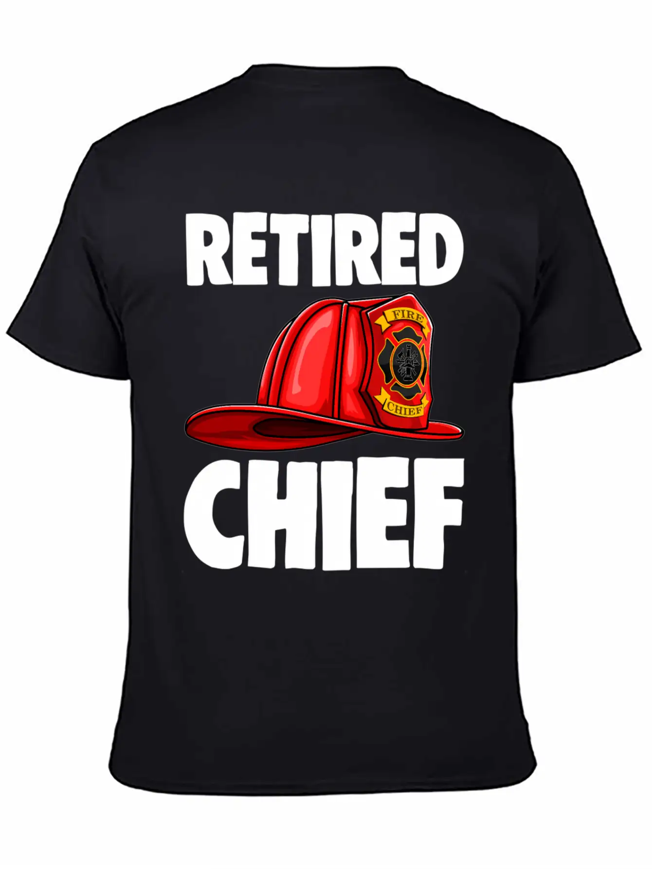 Retired Fire Chief Fire Fighters Love Lightweight Cotton T-Shirt – Daily Comfort Graphic Shirt