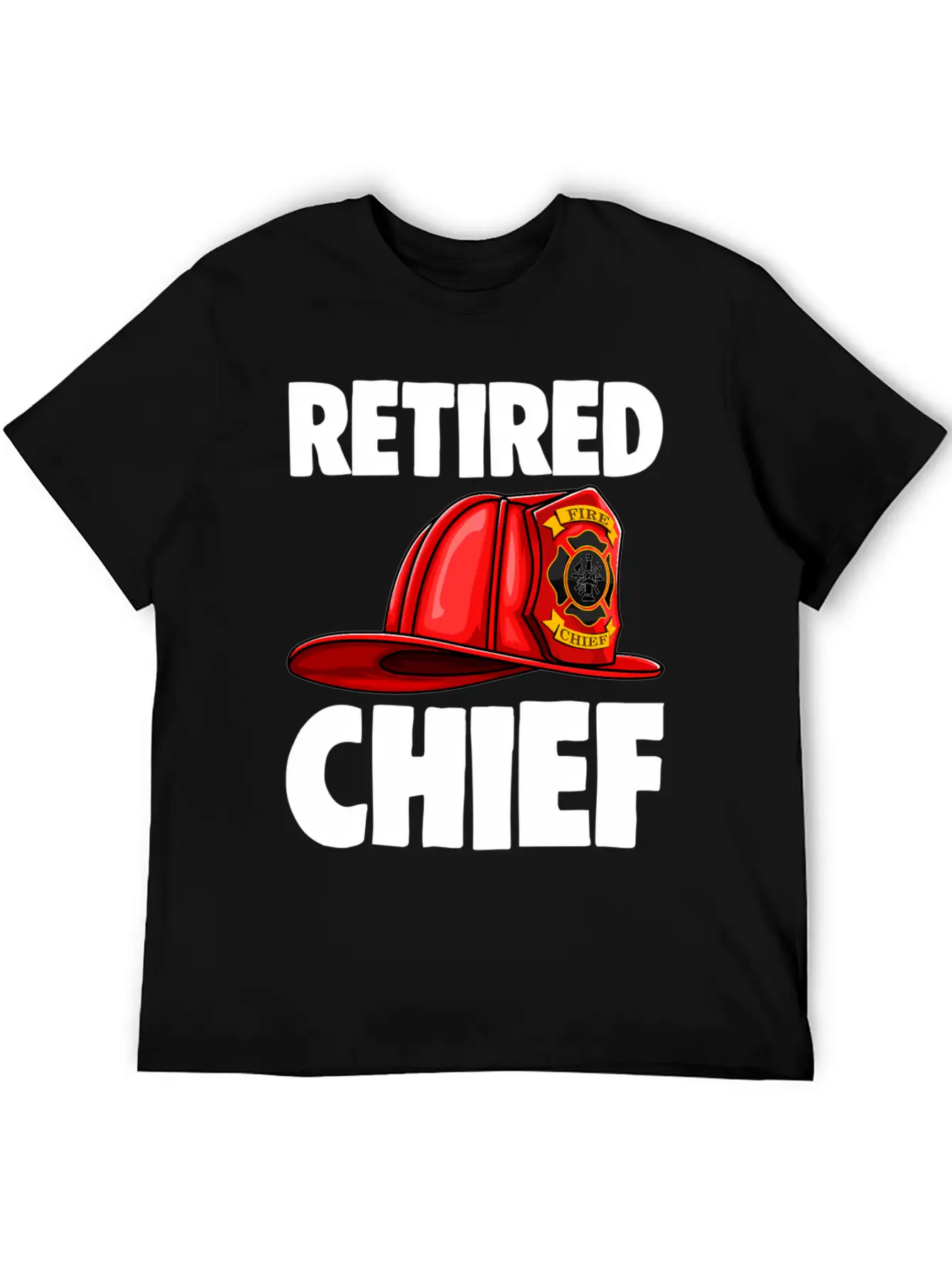 Retired Fire Chief Fire Fighters Love Lightweight Cotton T-Shirt – Daily Comfort Graphic Shirt