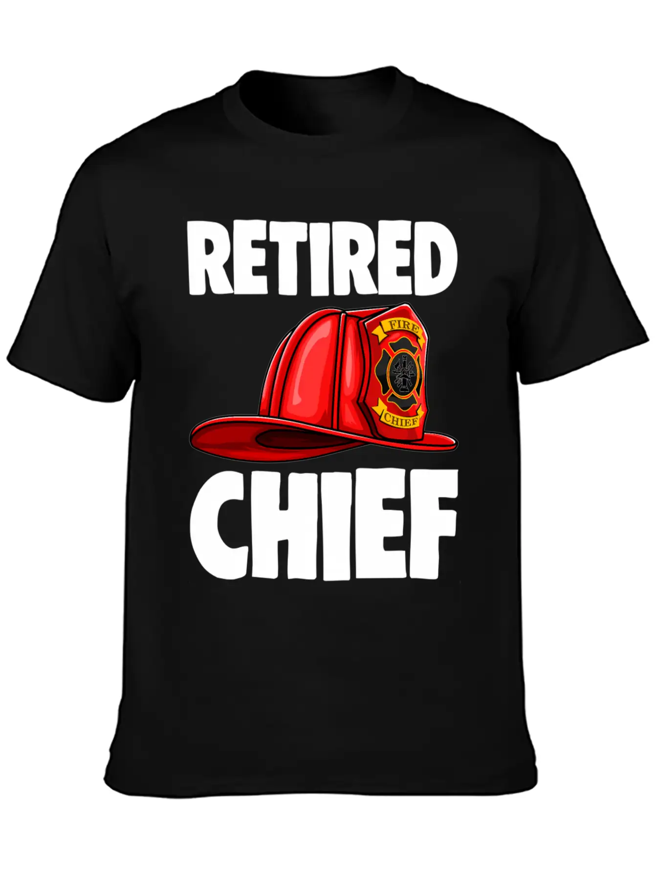 Retired Fire Chief Fire Fighters Love Lightweight Cotton T-Shirt – Daily Comfort Graphic Shirt