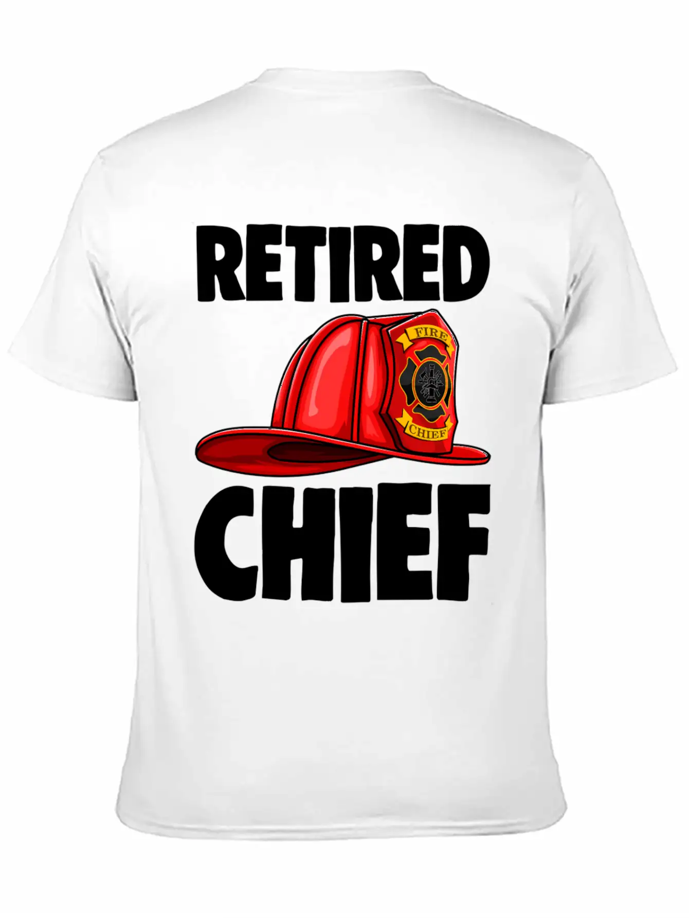 Retired Fire Chief Fire Fighters Love Lightweight Cotton T-Shirt – Daily Comfort Graphic Shirt