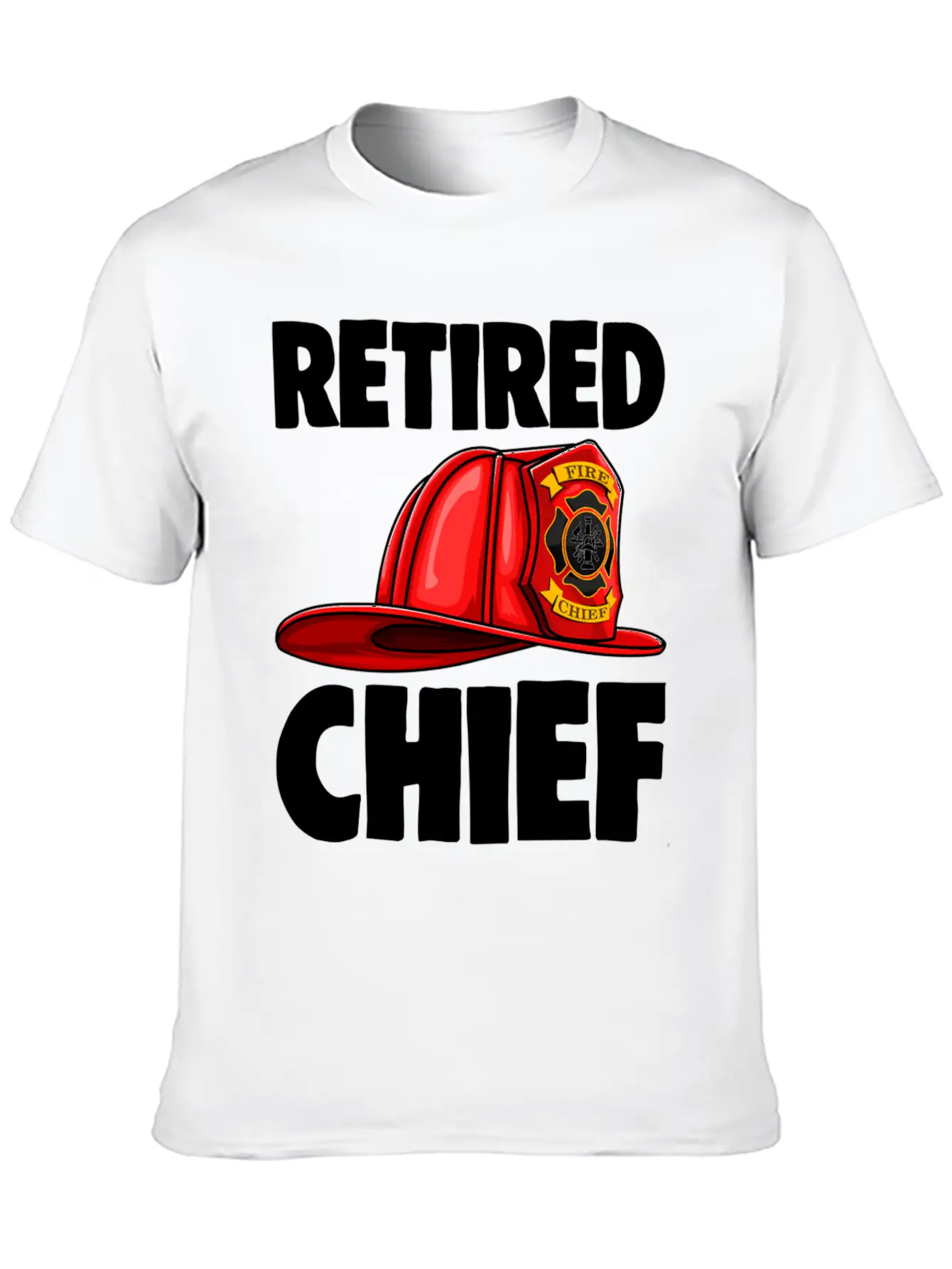Retired Fire Chief Fire Fighters Love Lightweight Cotton T-Shirt – Daily Comfort Graphic Shirt