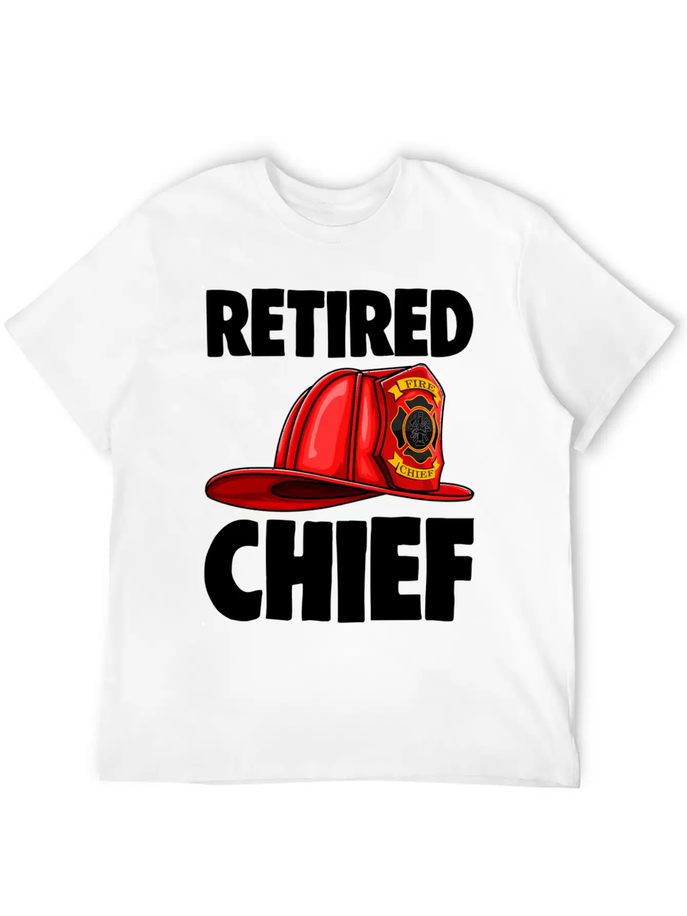 Retired Fire Chief Fire Fighters Love Lightweight Cotton T-Shirt – Daily Comfort Graphic Shirt