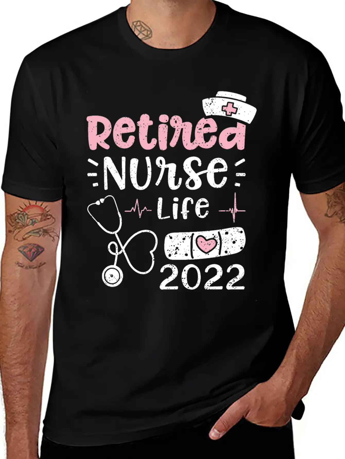 Retired Nurse Life 2022 - Nurse Basic Graphic T-Shirt – Daily Comfort In Soft Cotton