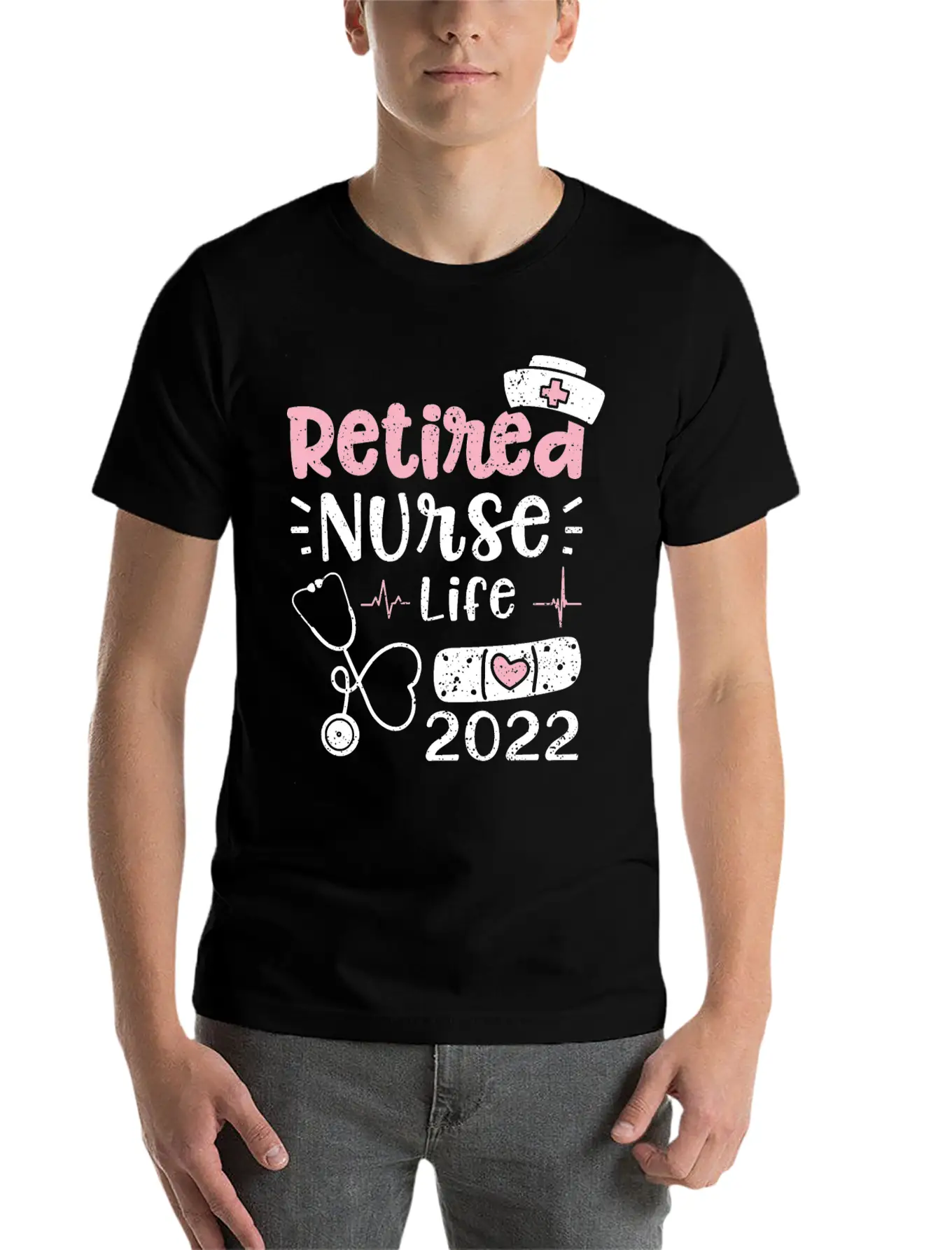 Retired Nurse Life 2022 - Nurse Basic Graphic T-Shirt – Daily Comfort In Soft Cotton