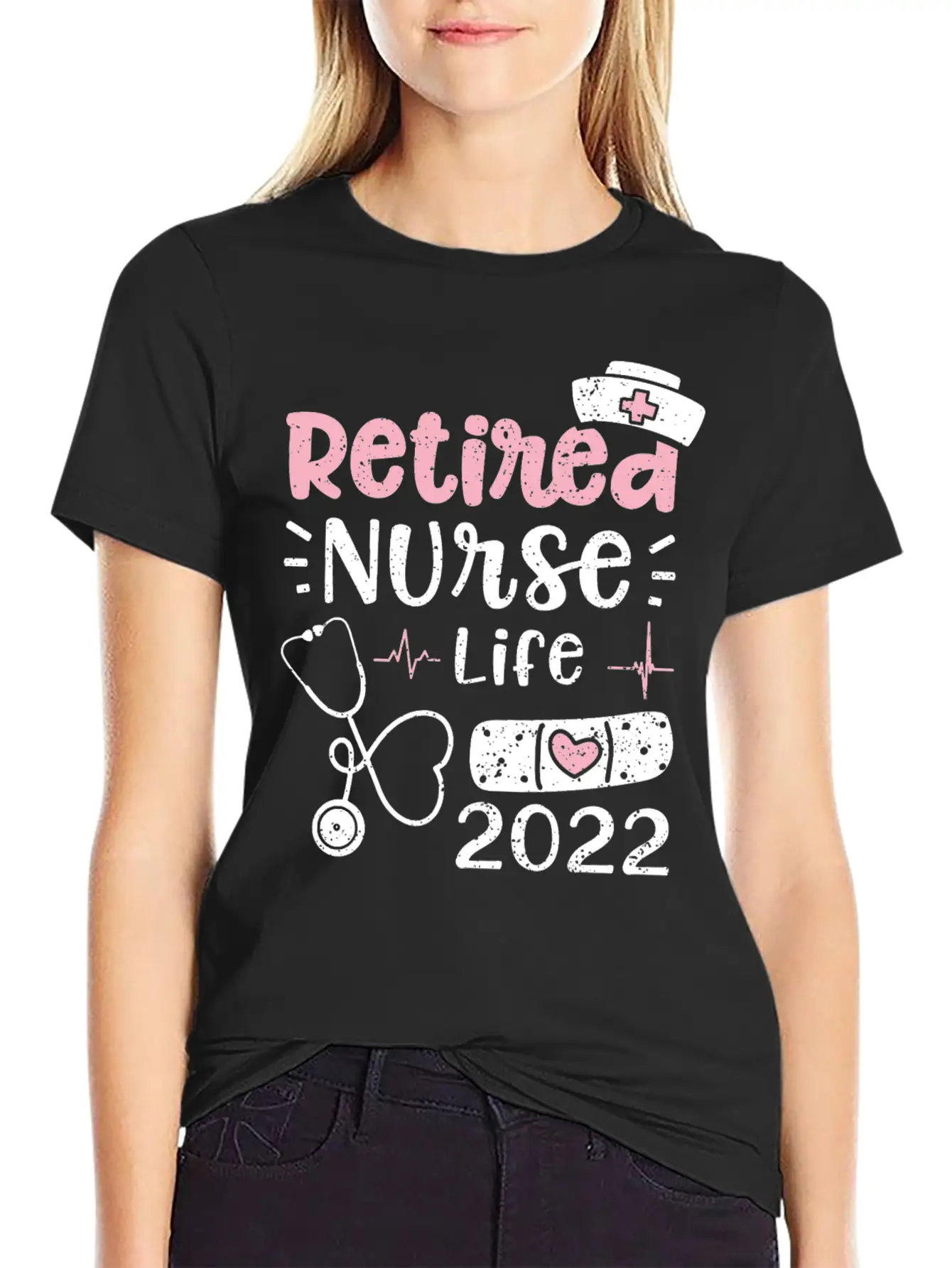 Retired Nurse Life 2022 - Nurse Basic Graphic T-Shirt – Daily Comfort In Soft Cotton