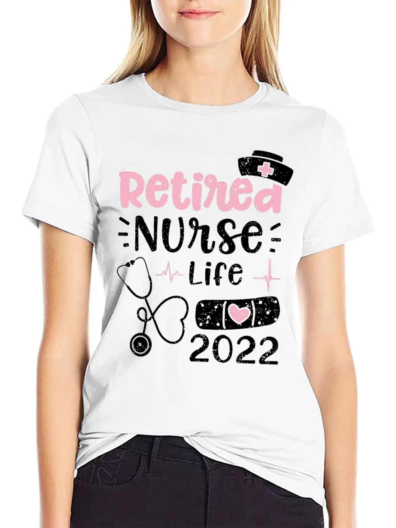 Retired Nurse Life 2022 - Nurse Basic Graphic T-Shirt – Daily Comfort In Soft Cotton