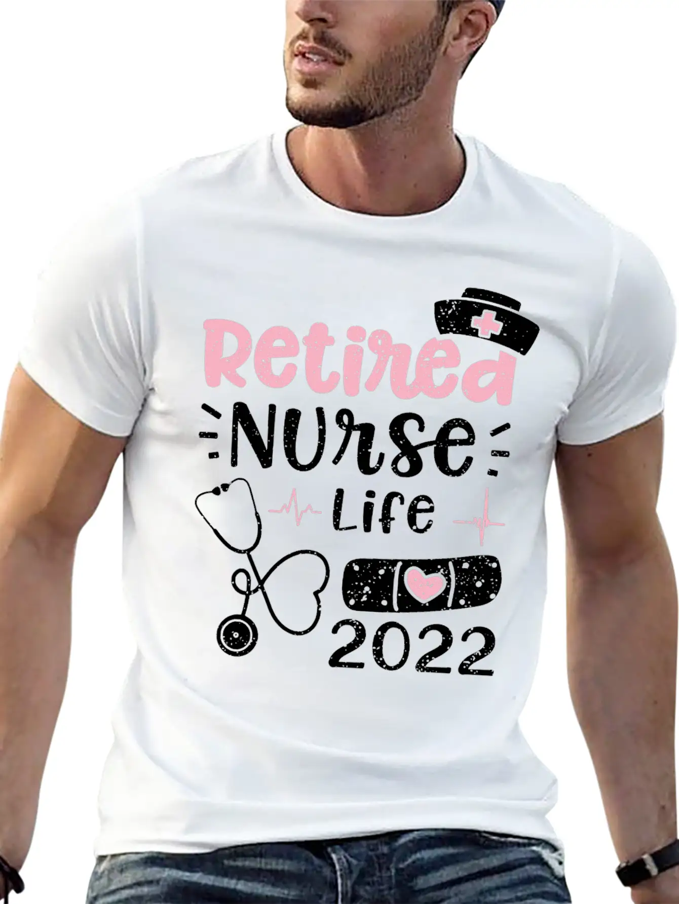 Retired Nurse Life 2022 - Nurse Basic Graphic T-Shirt – Daily Comfort In Soft Cotton