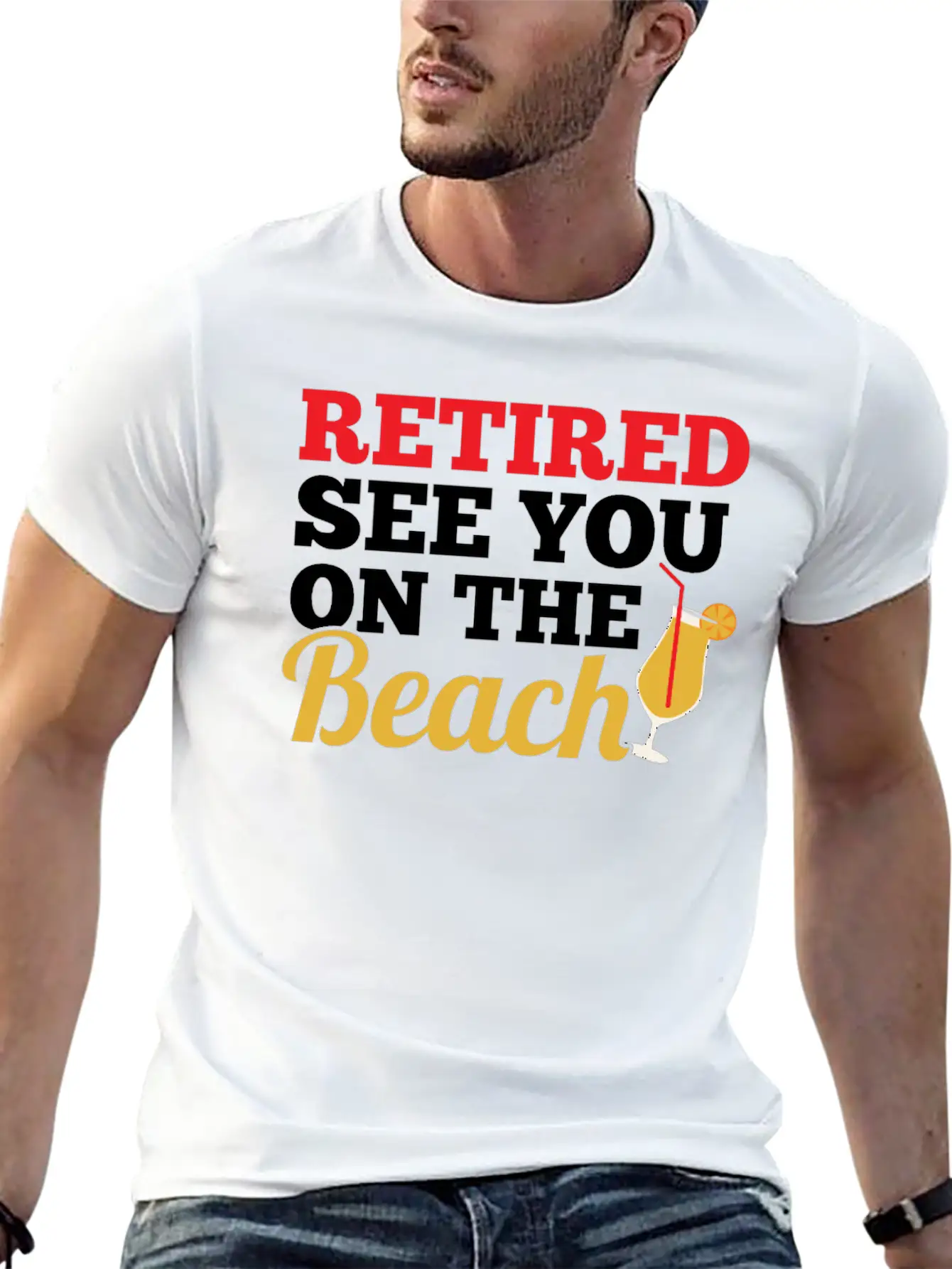 Retired See You On The Beach Modern Fit Casual T-Shirt – Clean And Versatile Design