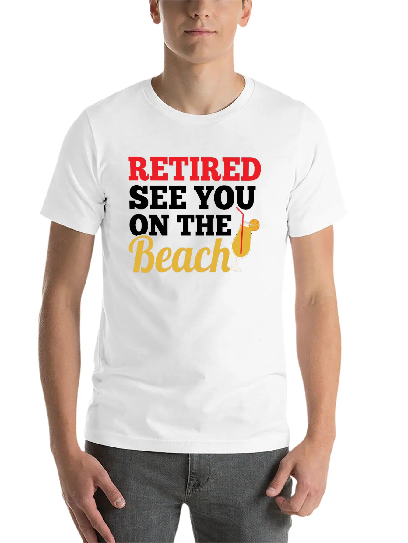 Retired See You On The Beach Modern Fit Casual T-Shirt – Clean And Versatile Design
