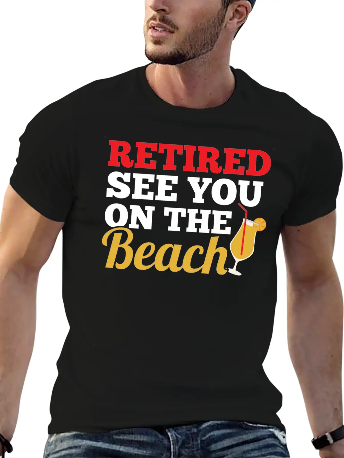 Retired See You On The Beach Modern Fit Casual T-Shirt – Clean And Versatile Design