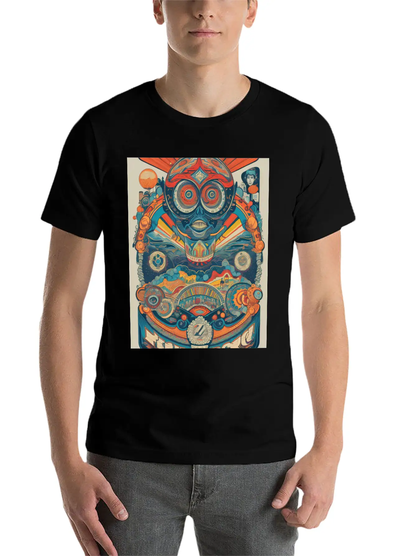 Retro 60s Classic Fit Graphic Tee For Daily Comfort – Unisex Cotton Shirt