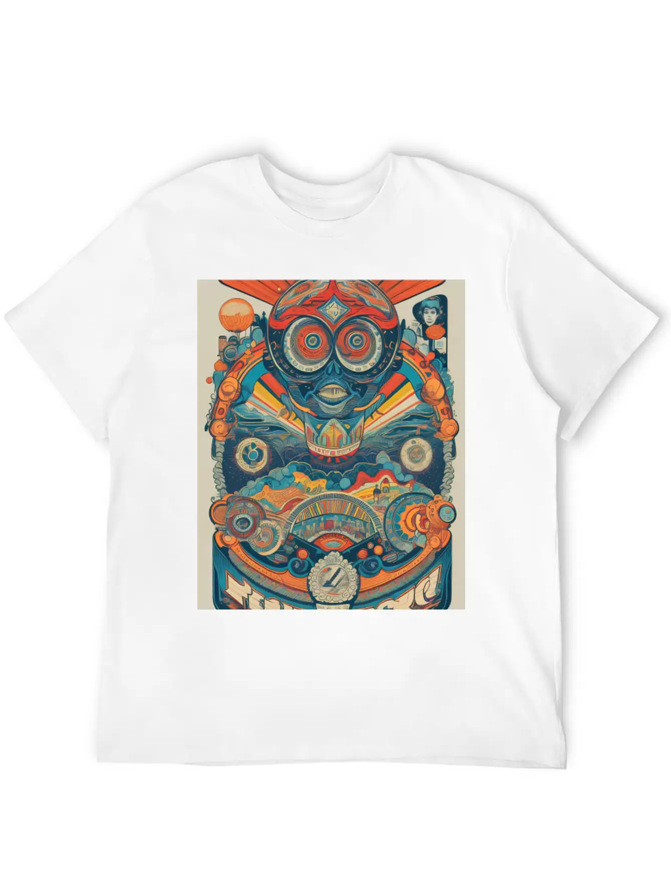 Retro 60s Classic Fit Graphic Tee For Daily Comfort – Unisex Cotton Shirt