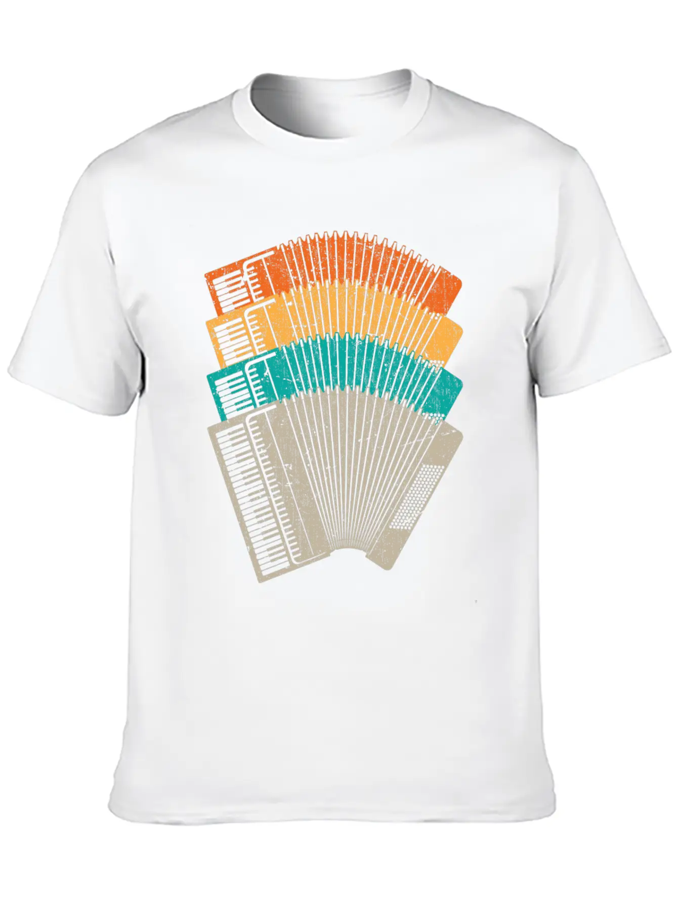 Retro Accordion Musician Folk Music Lover Relaxed Everyday Tee – Lightweight And Durable Cotton
