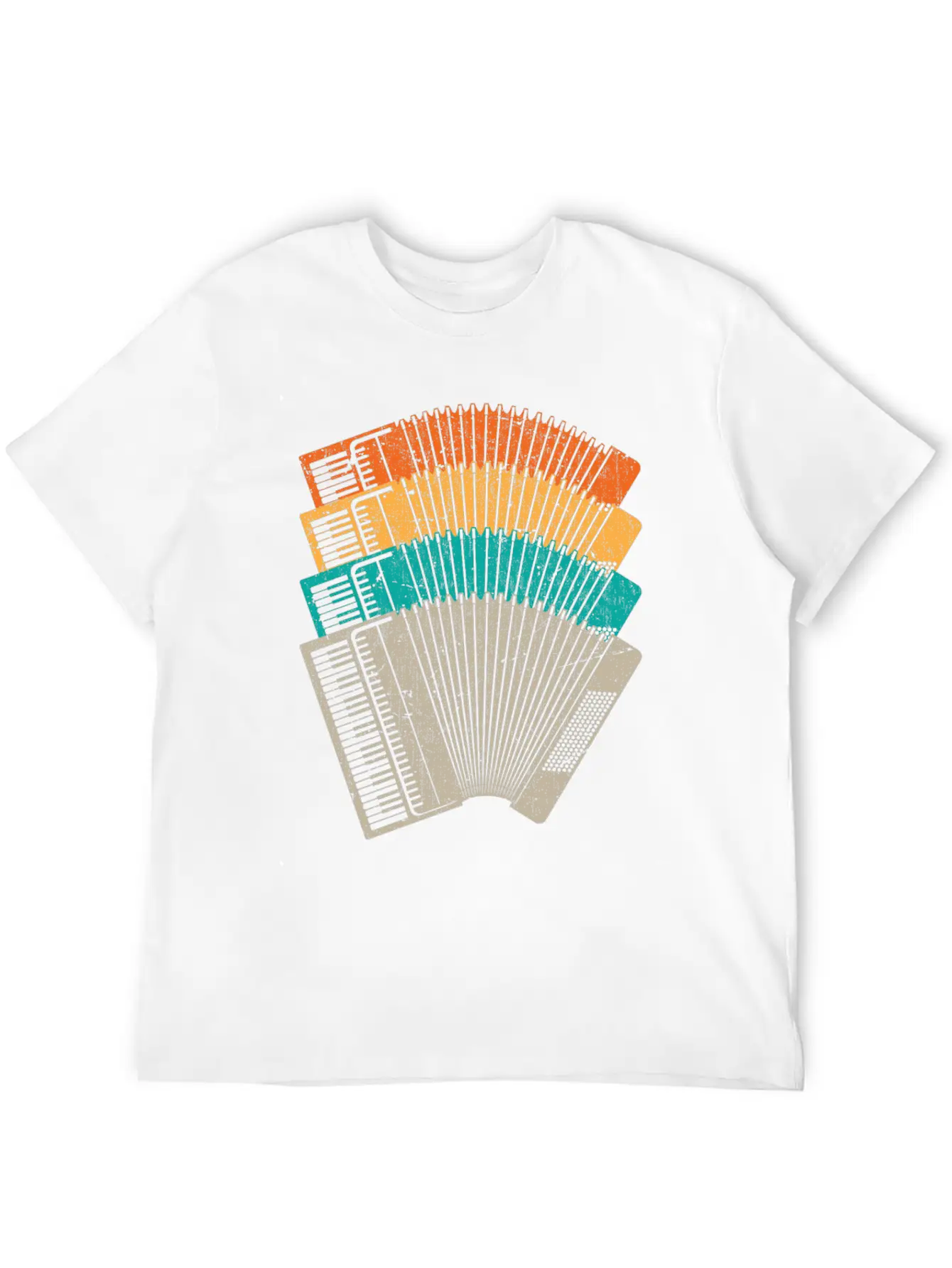 Retro Accordion Musician Folk Music Lover Relaxed Everyday Tee – Lightweight And Durable Cotton