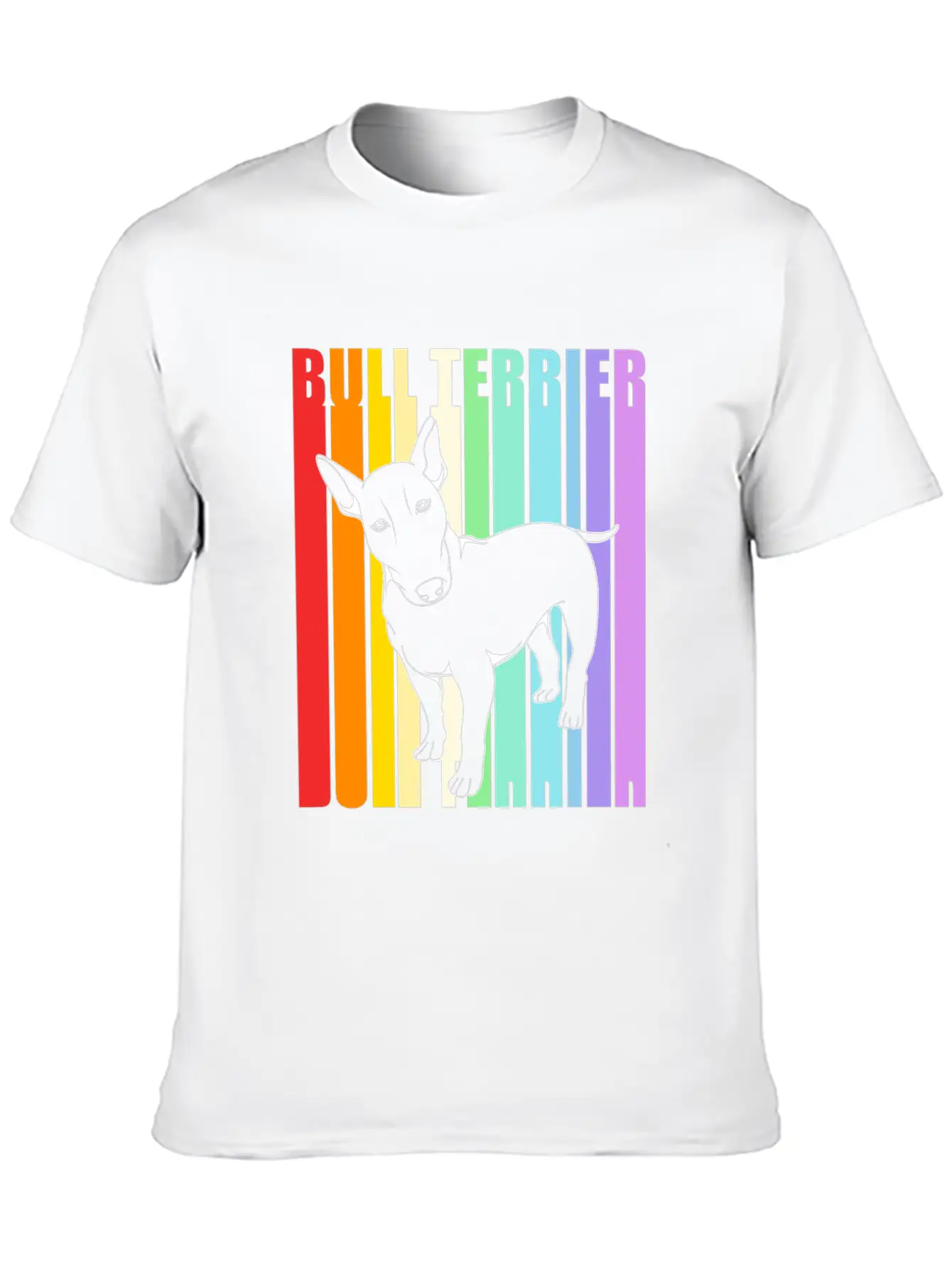 Retro American Bull Terrier Dog Comfortable Minimalist Graphic Tee – Summer Style Essential