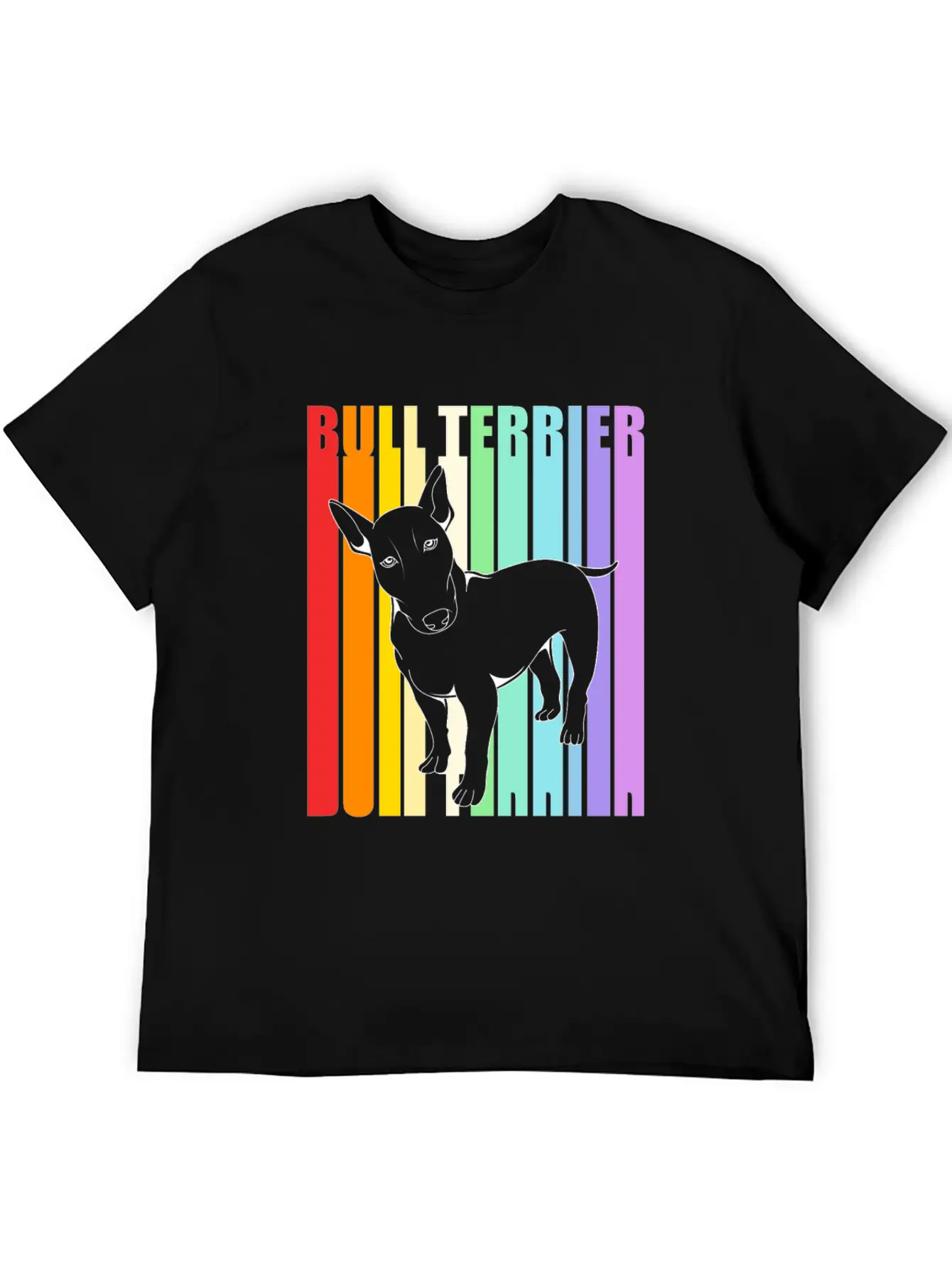 Retro American Bull Terrier Dog Comfortable Minimalist Graphic Tee – Summer Style Essential