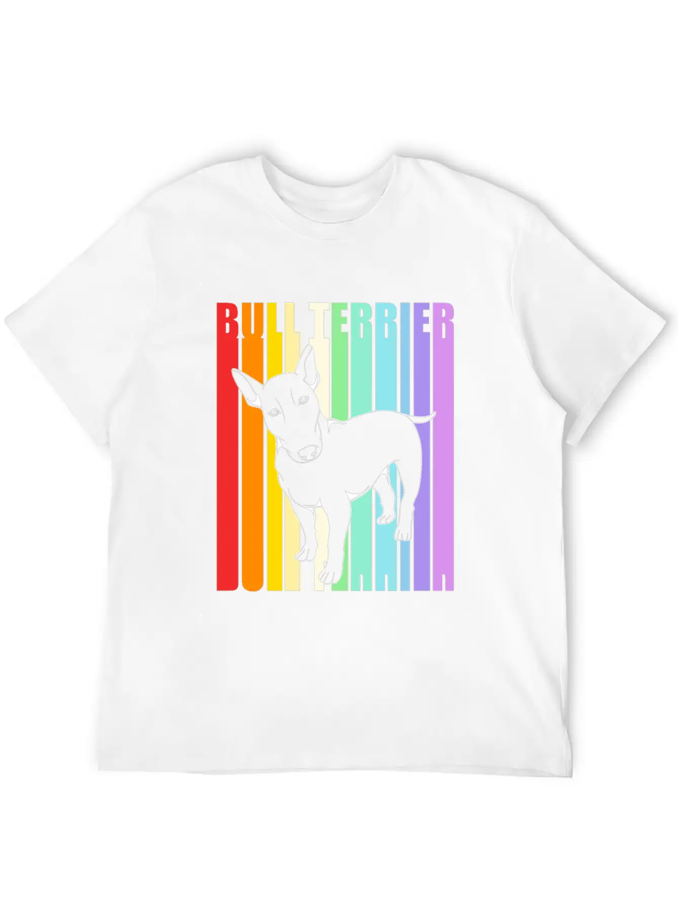 Retro American Bull Terrier Dog Comfortable Minimalist Graphic Tee – Summer Style Essential
