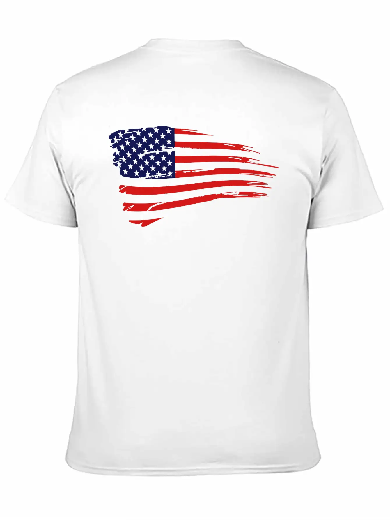 Retro American Flag Lightweight Cotton T-Shirt – Daily Comfort Graphic Shirt