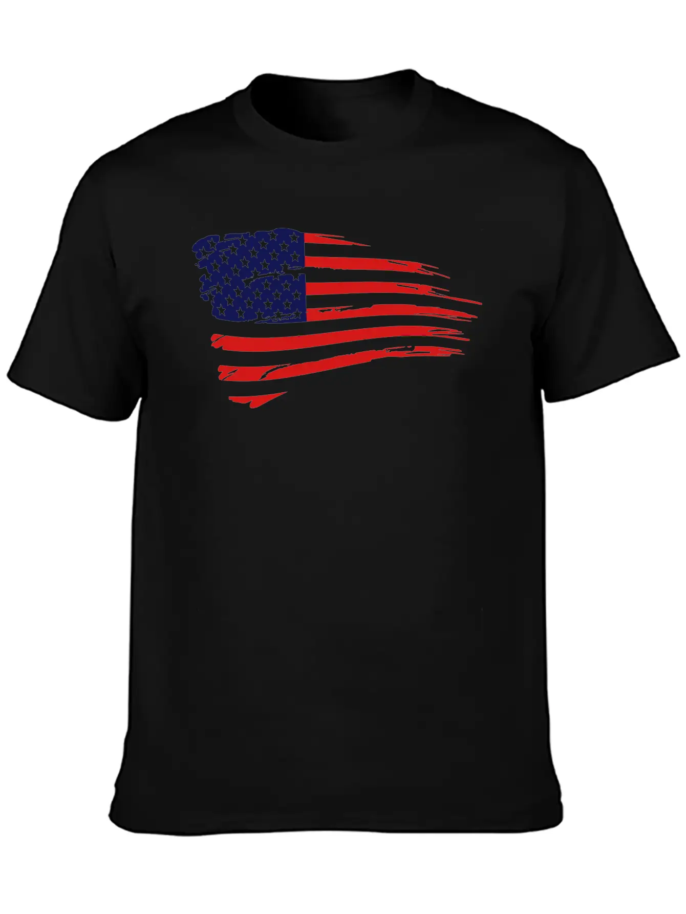Retro American Flag Lightweight Cotton T-Shirt – Daily Comfort Graphic Shirt