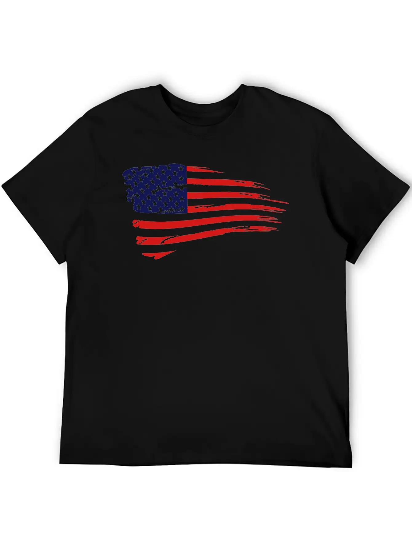 Retro American Flag Lightweight Cotton T-Shirt – Daily Comfort Graphic Shirt
