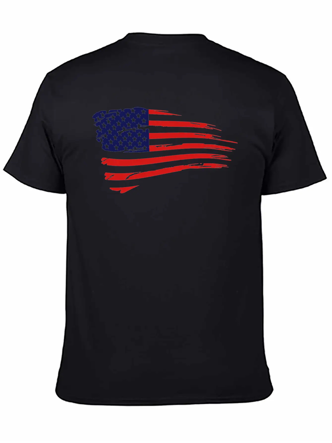 Retro American Flag Lightweight Cotton T-Shirt – Daily Comfort Graphic Shirt