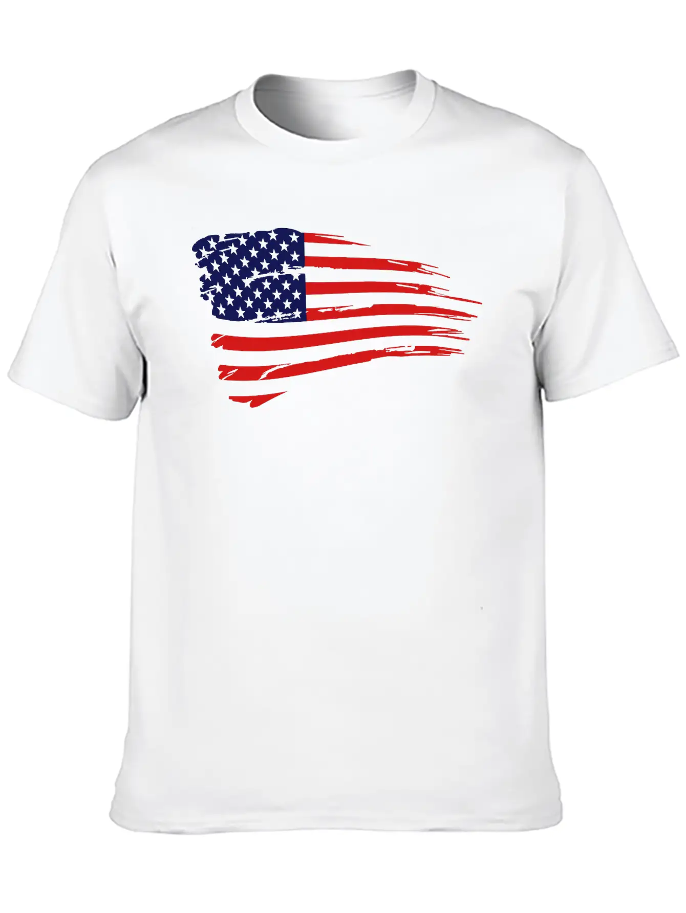 Retro American Flag Lightweight Cotton T-Shirt – Daily Comfort Graphic Shirt