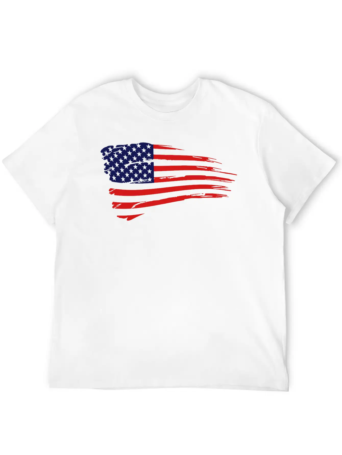 Retro American Flag Lightweight Cotton T-Shirt – Daily Comfort Graphic Shirt