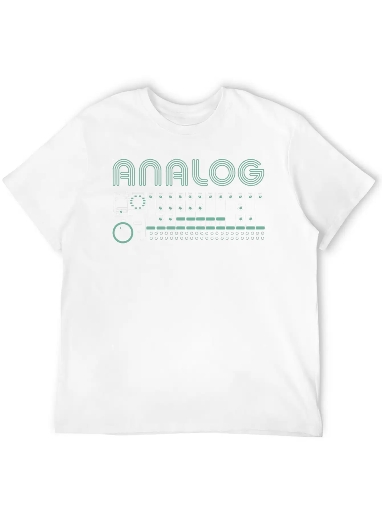 Retro Analog Modular Synthesizer Music Producer Modern Fit Casual T-Shirt ��� Clean And Versatile Design