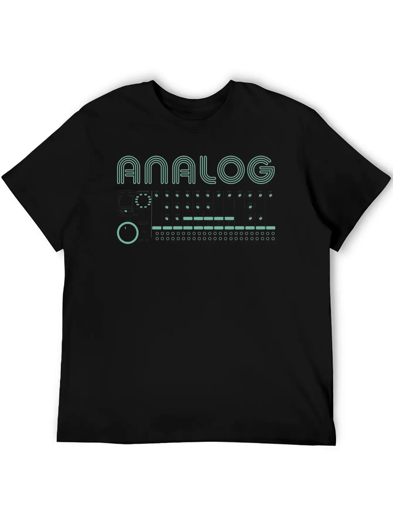 Retro Analog Modular Synthesizer Music Producer Modern Fit Casual T-Shirt ��� Clean And Versatile Design