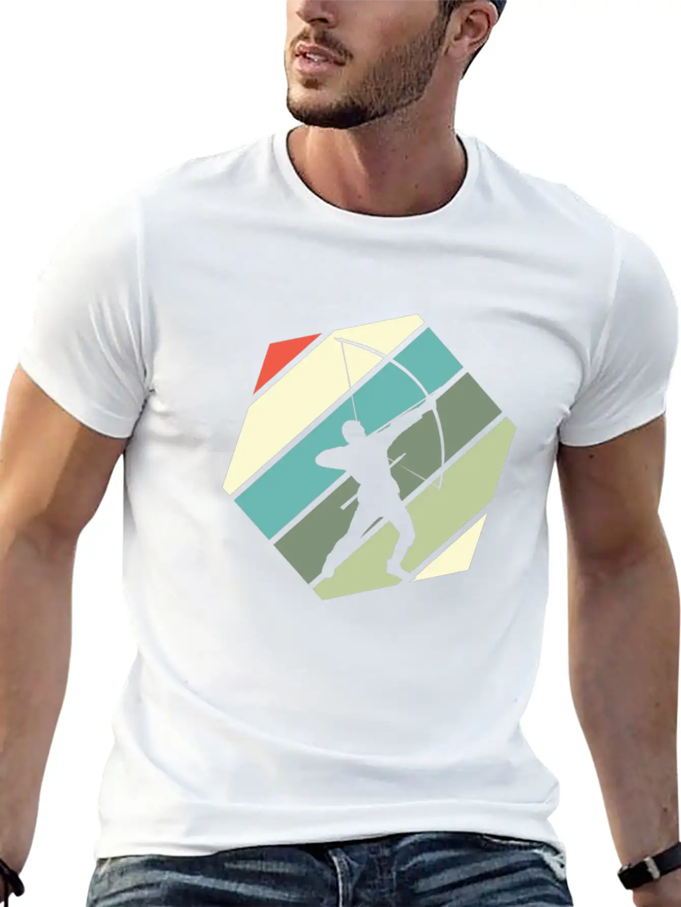 Retro Archer Archery Lightweight Cotton T-Shirt – Daily Comfort Graphic Shirt