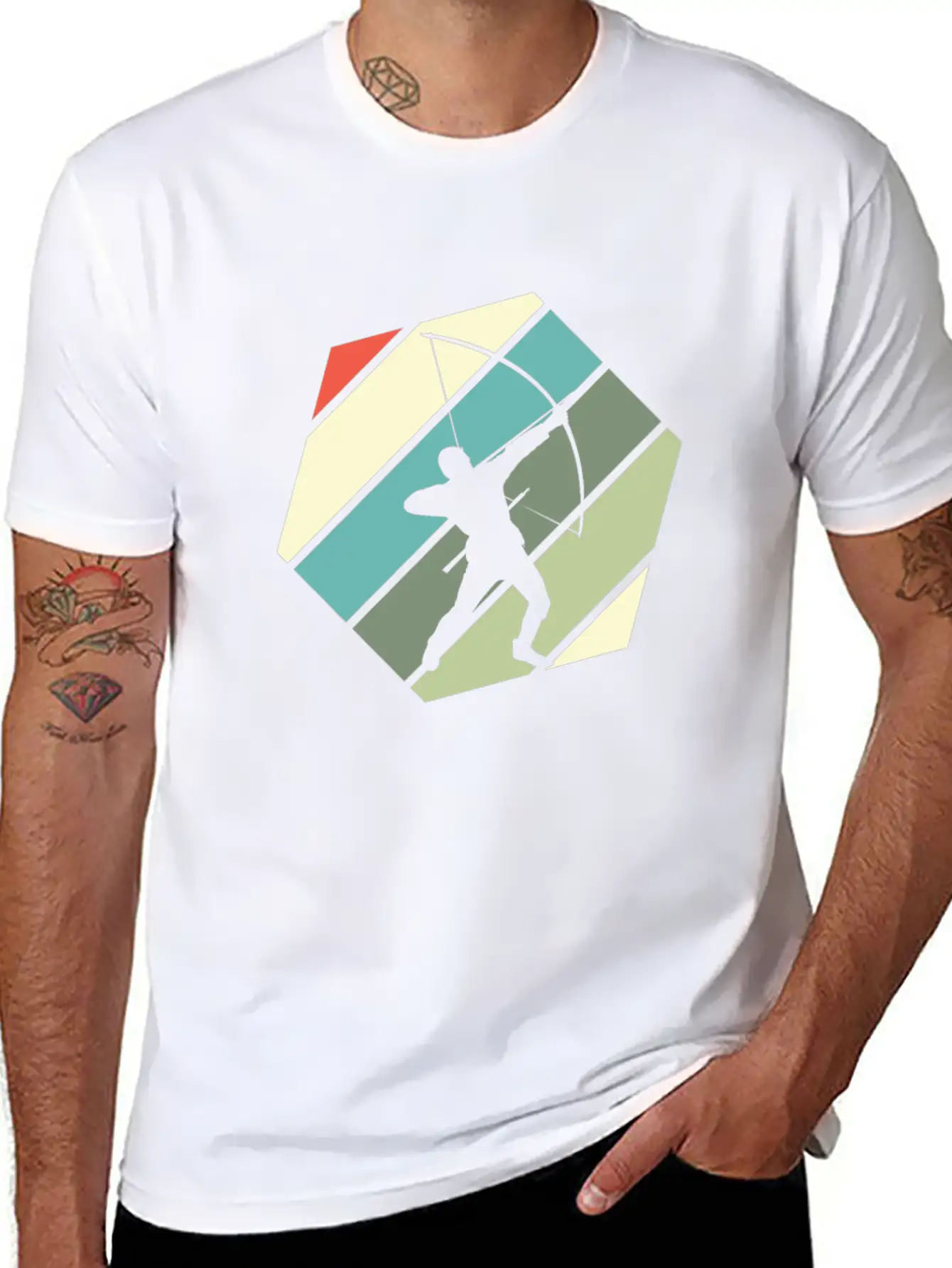 Retro Archer Archery Lightweight Cotton T-Shirt – Daily Comfort Graphic Shirt