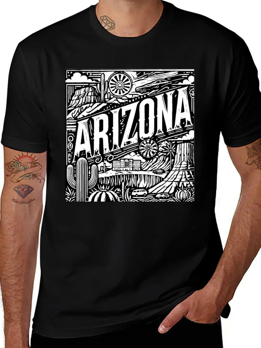 Retro Arizona Lightweight Cotton T-Shirt – Daily Comfort Graphic Shirt