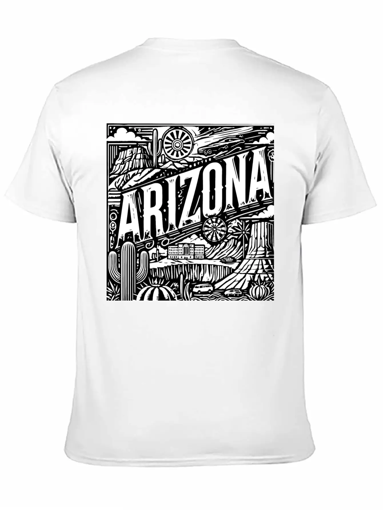 Retro Arizona Lightweight Cotton T-Shirt – Daily Comfort Graphic Shirt