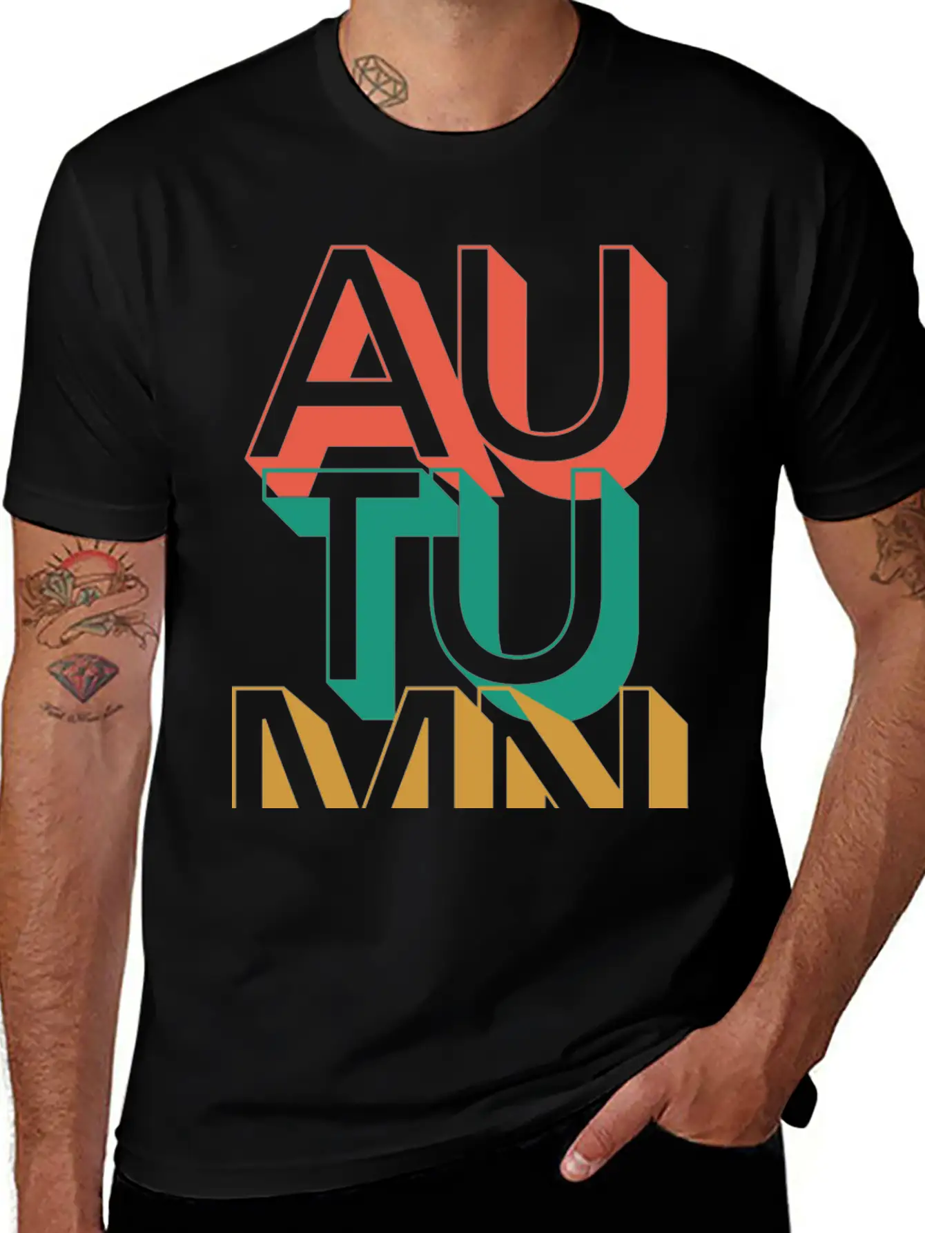 Retro Autumn Basic Graphic T-Shirt – Daily Comfort In Soft Cotton
