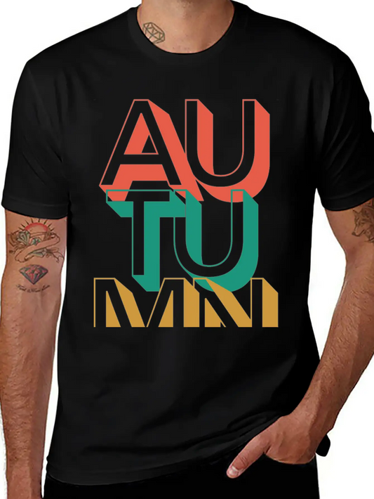 Retro Autumn Basic Graphic T-Shirt – Daily Comfort In Soft Cotton
