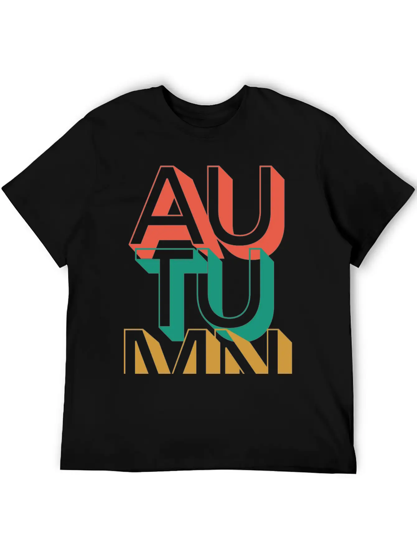 Retro Autumn Basic Graphic T-Shirt – Daily Comfort In Soft Cotton