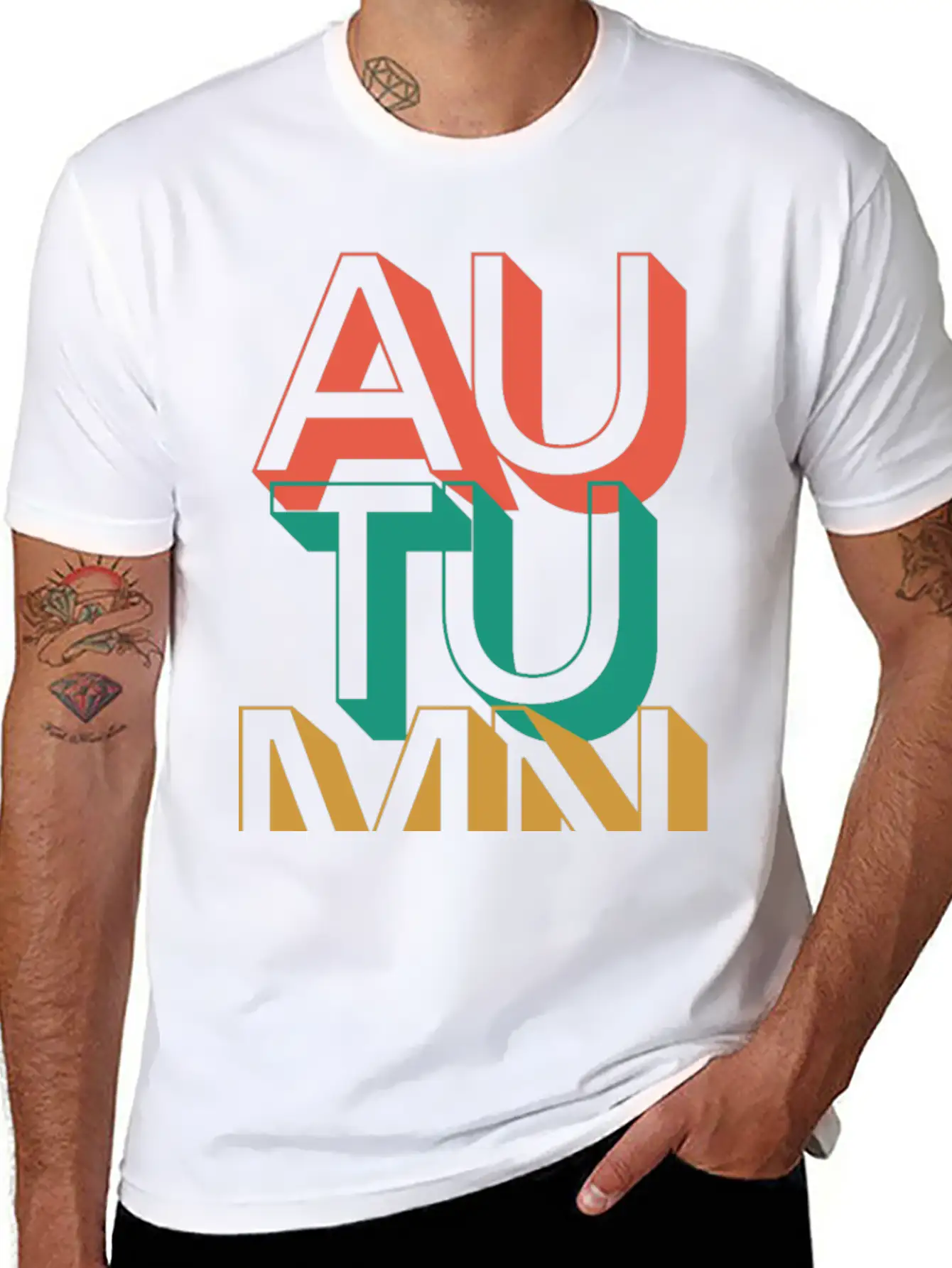 Retro Autumn Basic Graphic T-Shirt – Daily Comfort In Soft Cotton