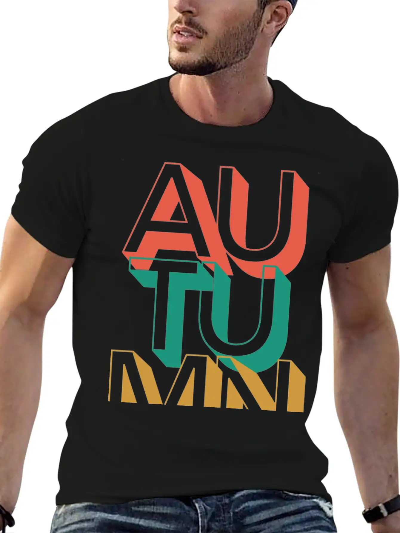 Retro Autumn Basic Graphic T-Shirt – Daily Comfort In Soft Cotton